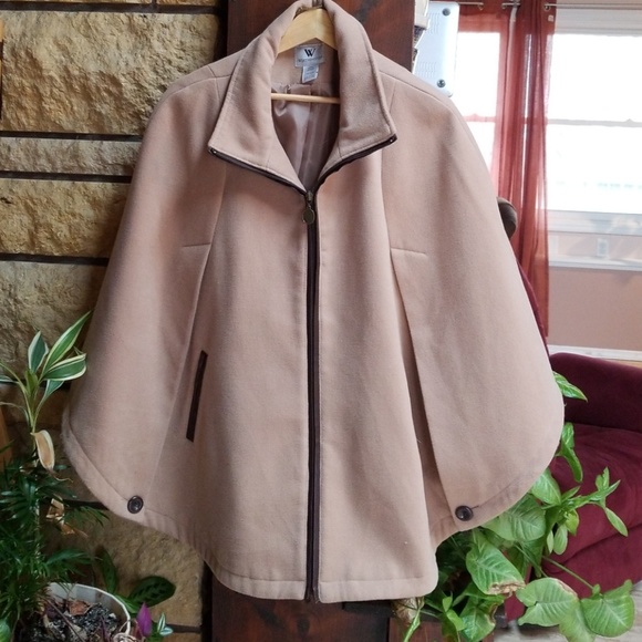 Worthington Jackets & Blazers - Worthington tan poncho jacket cape